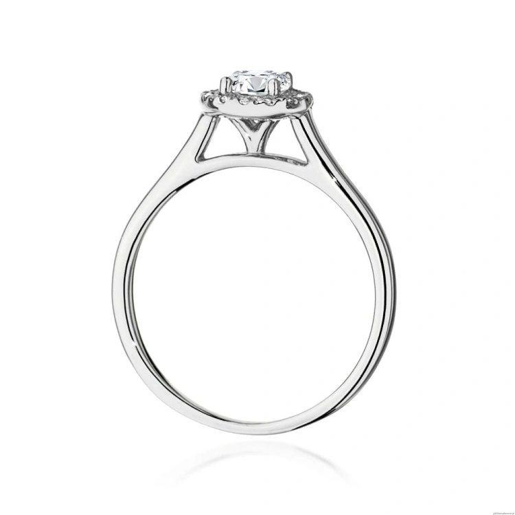 Pierścionek W550 Diament Laboratoryjny 0,40ct białe złoto