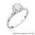 Pierścionek W550 Diament Laboratoryjny 0,50ct białe złoto