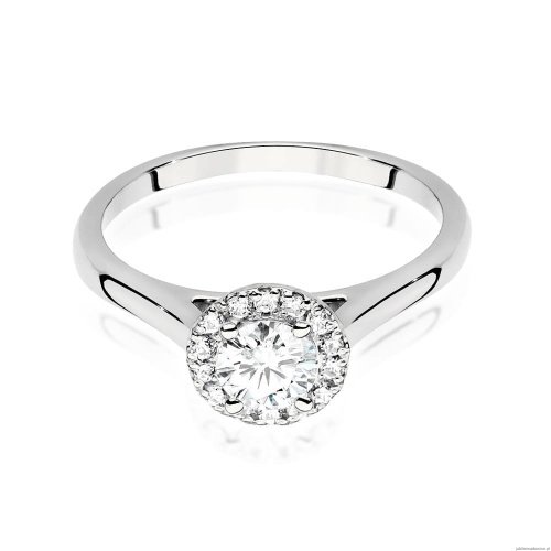 Pierścionek W550 Diament Laboratoryjny 0,50ct białe złoto