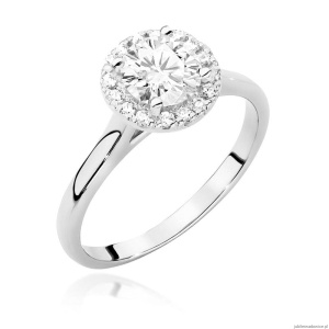 Pierścionek W550 Diament Laboratoryjny 0,70ct białe złoto