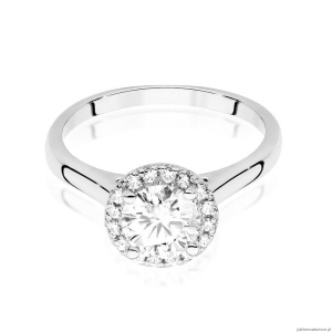 Pierścionek W550 Diament Laboratoryjny 0,70ct białe złoto