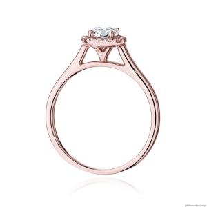 Pierścionek W550 Diament Laboratoryjny 0,50ct różowe złoto