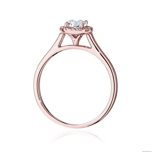 Pierścionek W550 Diament Laboratoryjny 0,50ct różowe złoto