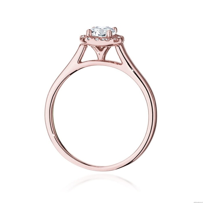Pierścionek W550 Diament Laboratoryjny 0,50ct różowe złoto