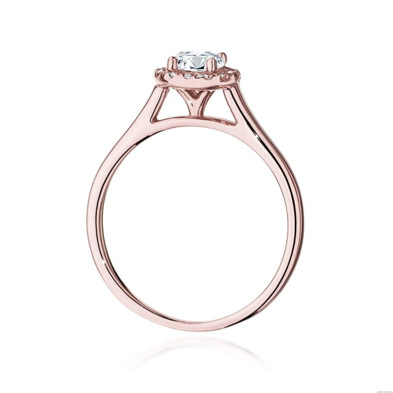 Pierścionek W550 Diament Laboratoryjny 0,50ct różowe złoto