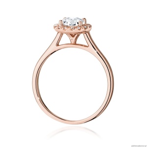 Pierścionek W550 Diament Laboratoryjny 0,70ct różowe złoto