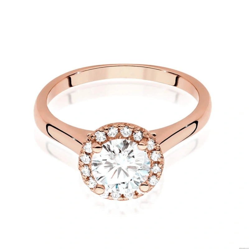 Pierścionek W550 Diament Laboratoryjny 0,70ct różowe złoto