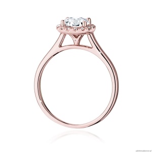 Pierścionek W550 Diament Laboratoryjny 1,00ct różowe złoto