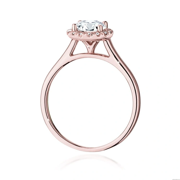 Pierścionek W550 Diament Laboratoryjny 1,00ct różowe złoto