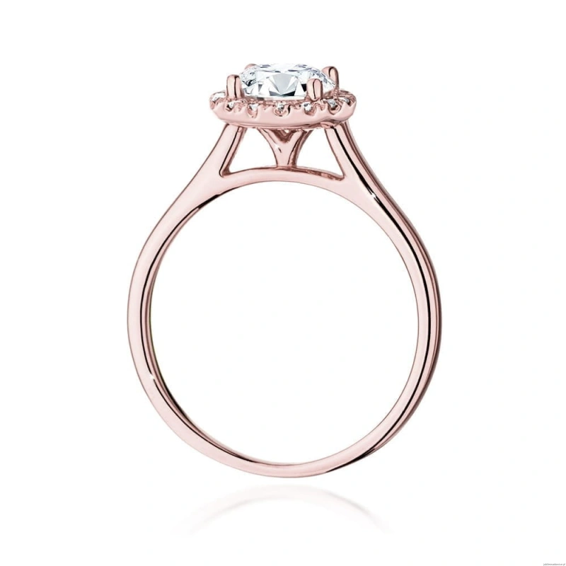 Pierścionek W550 Diament Laboratoryjny 1,00ct różowe złoto