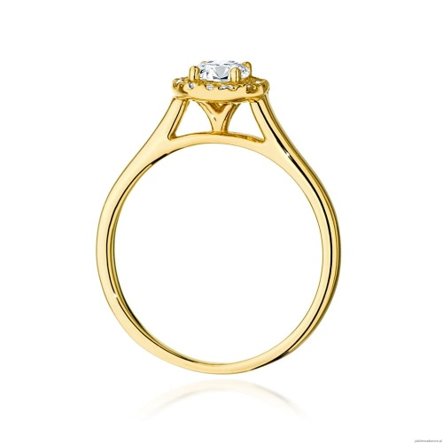 Pierścionek W0550 Diament Laboratoryjny 0,40ct żółte złoto