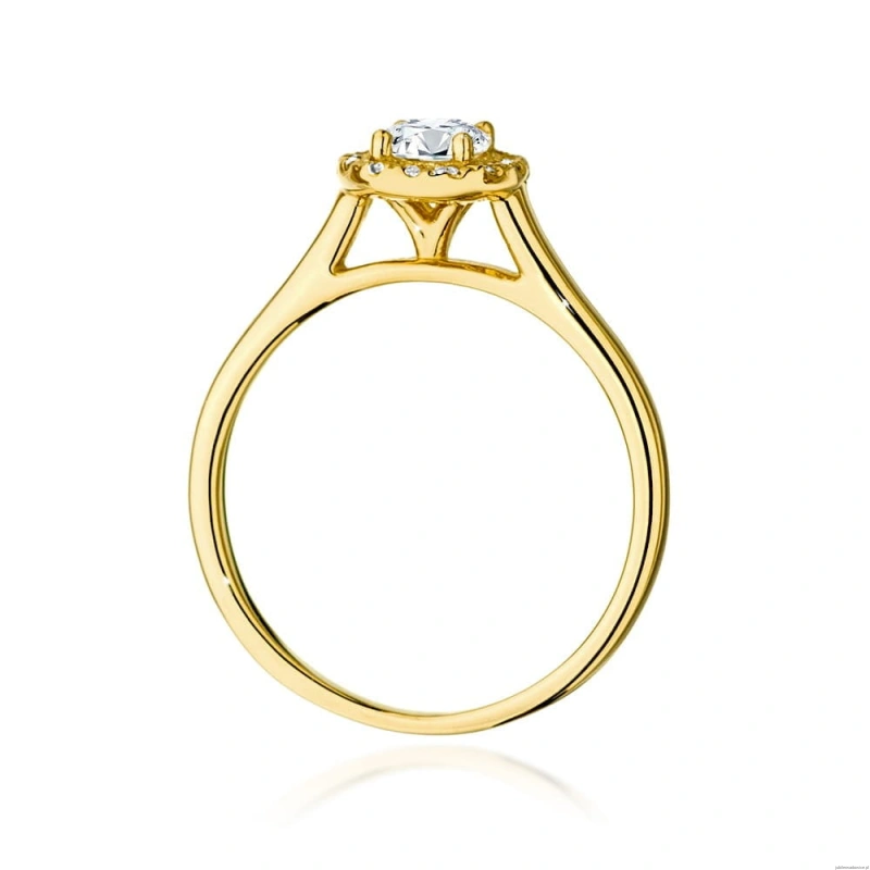 Pierścionek W0550 Diament Laboratoryjny 0,40ct żółte złoto
