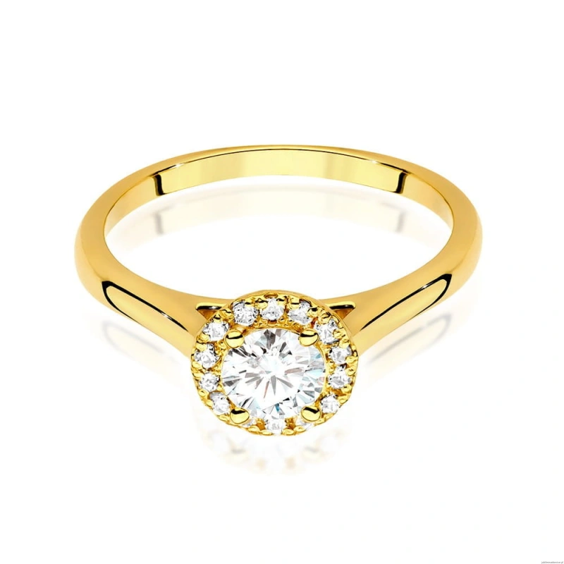 Pierścionek W550 Diament Laboratoryjny 0,50ct żółte złoto