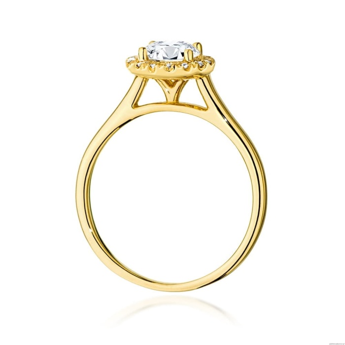 Pierścionek W550 Diament Laboratoryjny 0,70ct żółte złoto