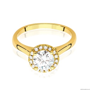 Pierścionek W550 Diament Laboratoryjny 0,70ct żółte złoto