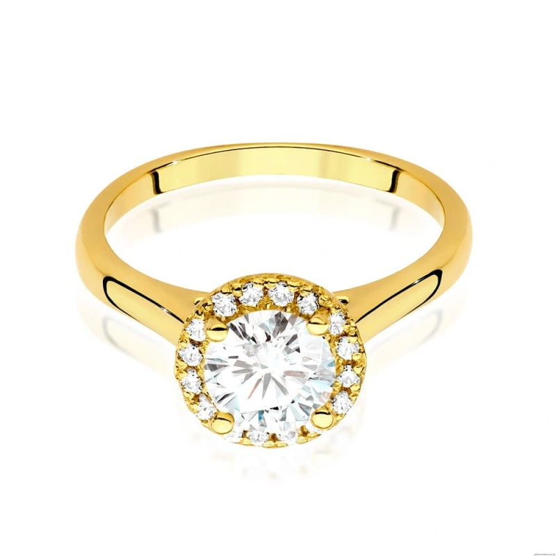 Pierścionek W550 Diament Laboratoryjny 0,70ct żółte złoto
