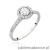 Pierścionek W551 Diament Laboratoryjny 0,40ct białe złoto