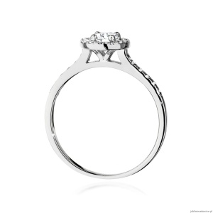 Pierścionek W551 Diament Laboratoryjny 0,40ct białe złoto