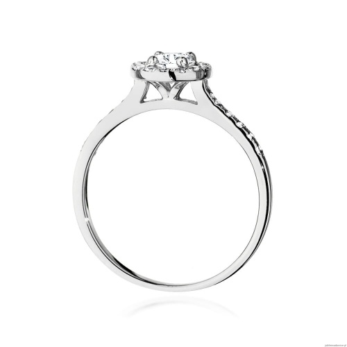 Pierścionek W551 Diament Laboratoryjny 0,40ct białe złoto