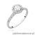 Pierścionek W551 Diament Laboratoryjny 0,50ct białe złoto