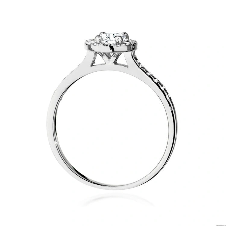 Pierścionek W551 Diament Laboratoryjny 0,50ct białe złoto
