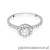 Pierścionek W551 Diament Laboratoryjny 0,50ct białe złoto