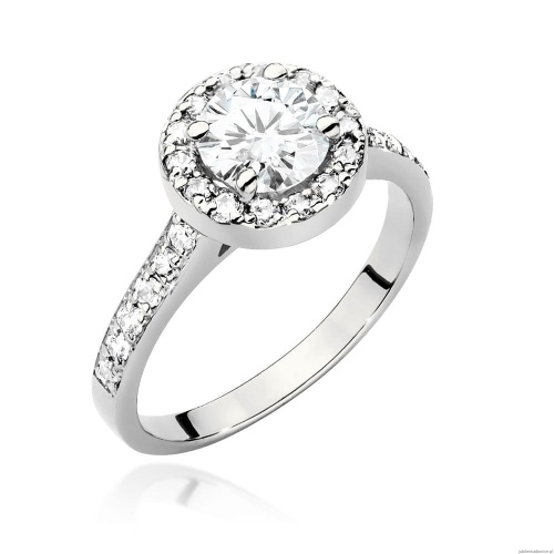 Pierścionek W551 Diament Laboratoryjny 0,70ct białe złoto