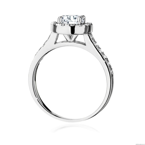 Pierścionek W551 Diament Laboratoryjny 0,70ct białe złoto