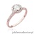 Pierścionek W551 Diament Laboratoryjny 0,50ct różowe złoto