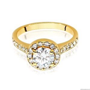 Pierścionek W551 Diament Laboratoryjny 0,70ct żółte złoto