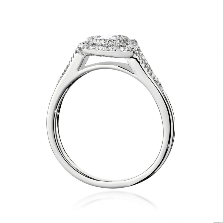 Pierścionek W552 Diament Laboratoryjny 0,40ct białe złoto