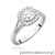 Pierścionek W552 Diament Laboratoryjny 0,50ct białe złoto