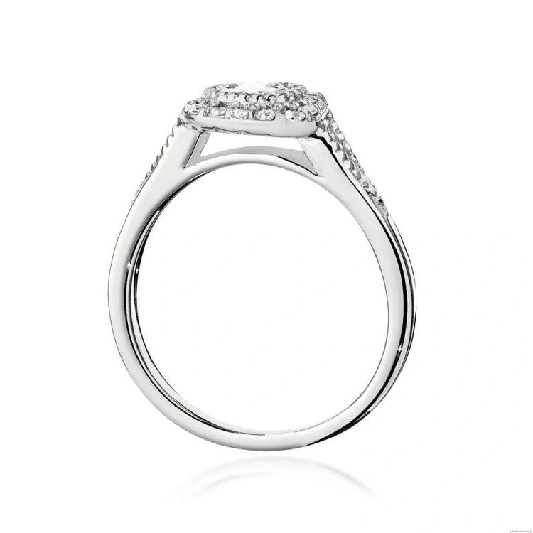 Pierścionek W552 Diament Laboratoryjny 0,50ct białe złoto