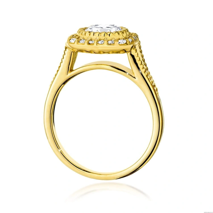 Pierścionek W552 Diament Laboratoryjny 0,70ct żółte złoto