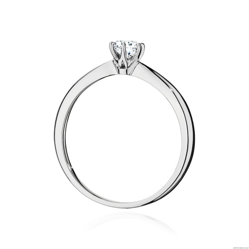 Pierścionek W553 Diament Laboratoryjny 0,40ct białe złoto