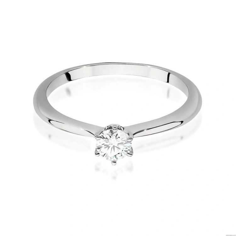Pierścionek W553 Diament Laboratoryjny 0,40ct białe złoto