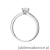 Pierścionek W553 Diament Laboratoryjny 0,50ct białe złoto