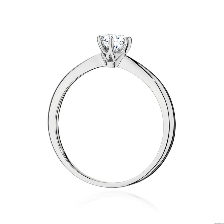 Pierścionek W553 Diament Laboratoryjny 0,50ct białe złoto