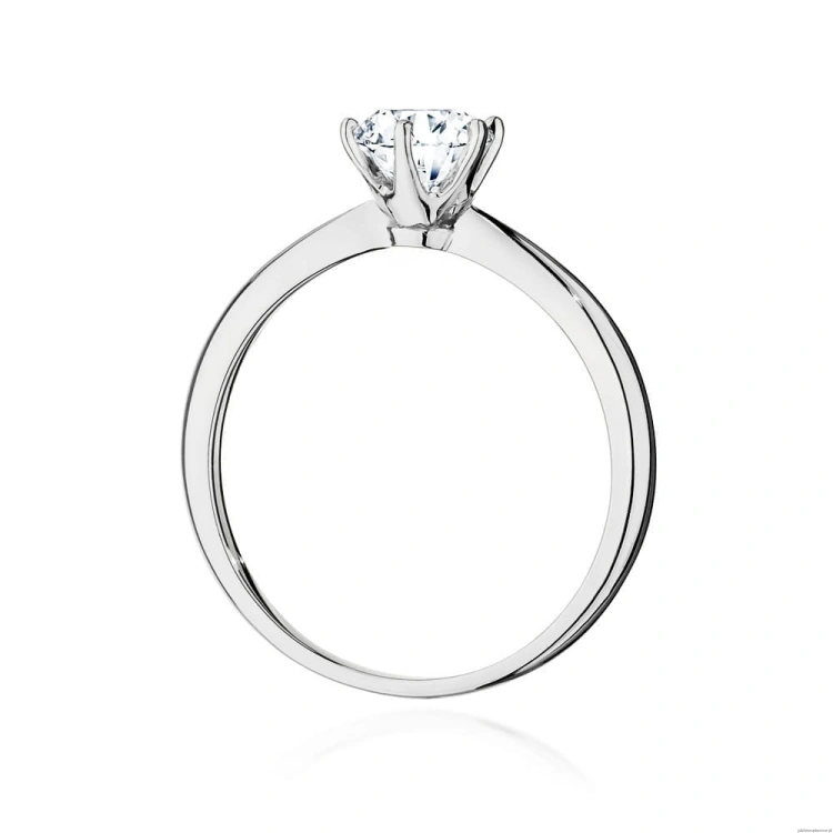 Pierścionek W553 Diament Laboratoryjny 0,70ct białe złoto