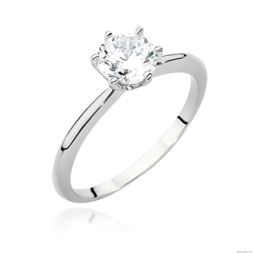 Pierścionek W553 Diament Laboratoryjny 1,00ct białe złoto