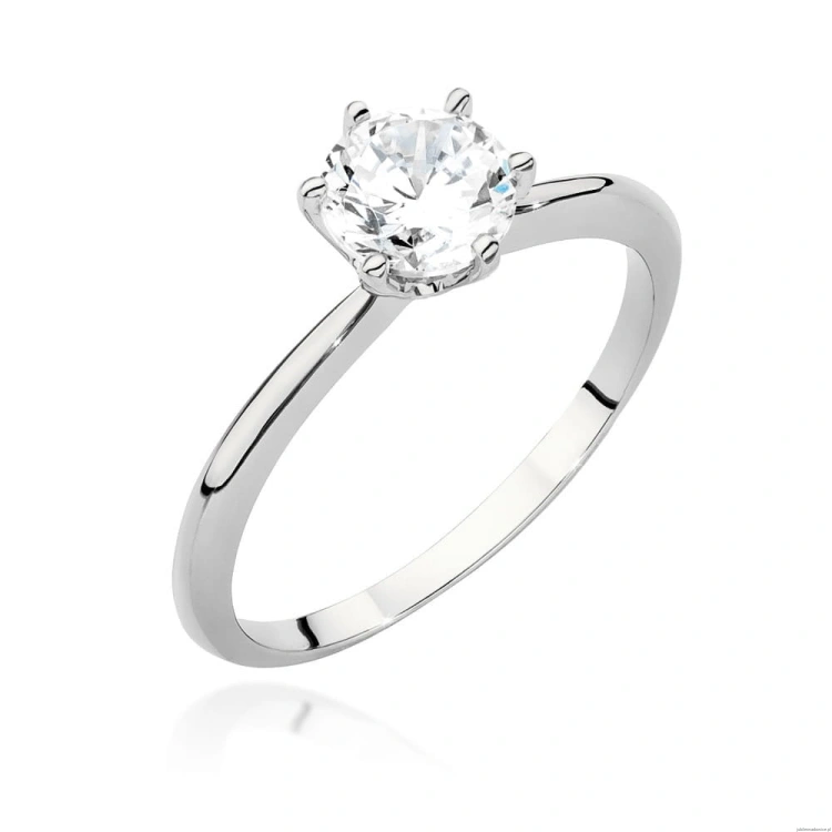 Pierścionek W553 Diament Laboratoryjny 1,00ct białe złoto