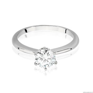 Pierścionek W553 Diament Laboratoryjny 1,00ct białe złoto