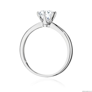 Pierścionek W553 Diament Laboratoryjny 1,00ct białe złoto