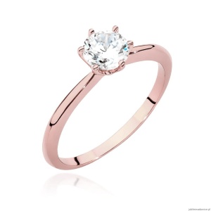 Pierścionek W553 Diament Laboratoryjny 0,70ct różowe złoto