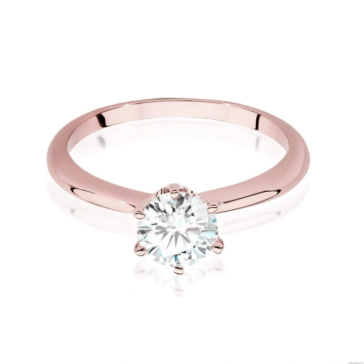 Pierścionek W553 Diament Laboratoryjny 1,00ct różowe złoto