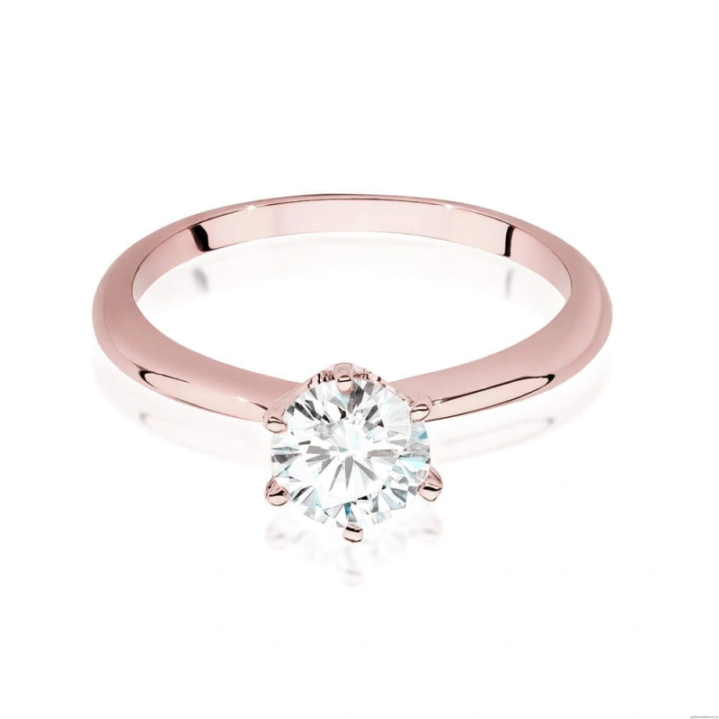 Pierścionek W553 Diament Laboratoryjny 1,00ct różowe złoto