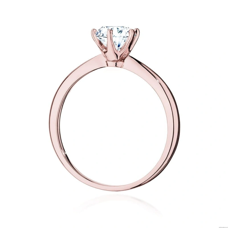 Pierścionek W553 Diament Laboratoryjny 1,00ct różowe złoto