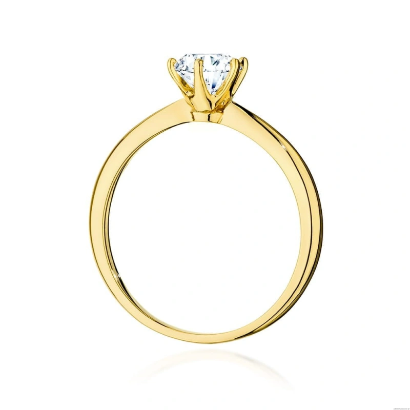 Pierścionek W553 Diament Laboratoryjny 0,70ct żółte złoto