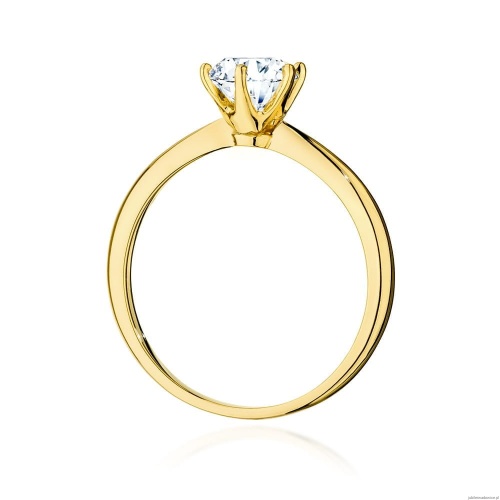 Pierścionek W553 Diament Laboratoryjny 1,00ct żółte złoto
