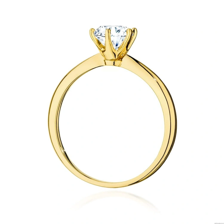 Pierścionek W553 Diament Laboratoryjny 1,00ct żółte złoto